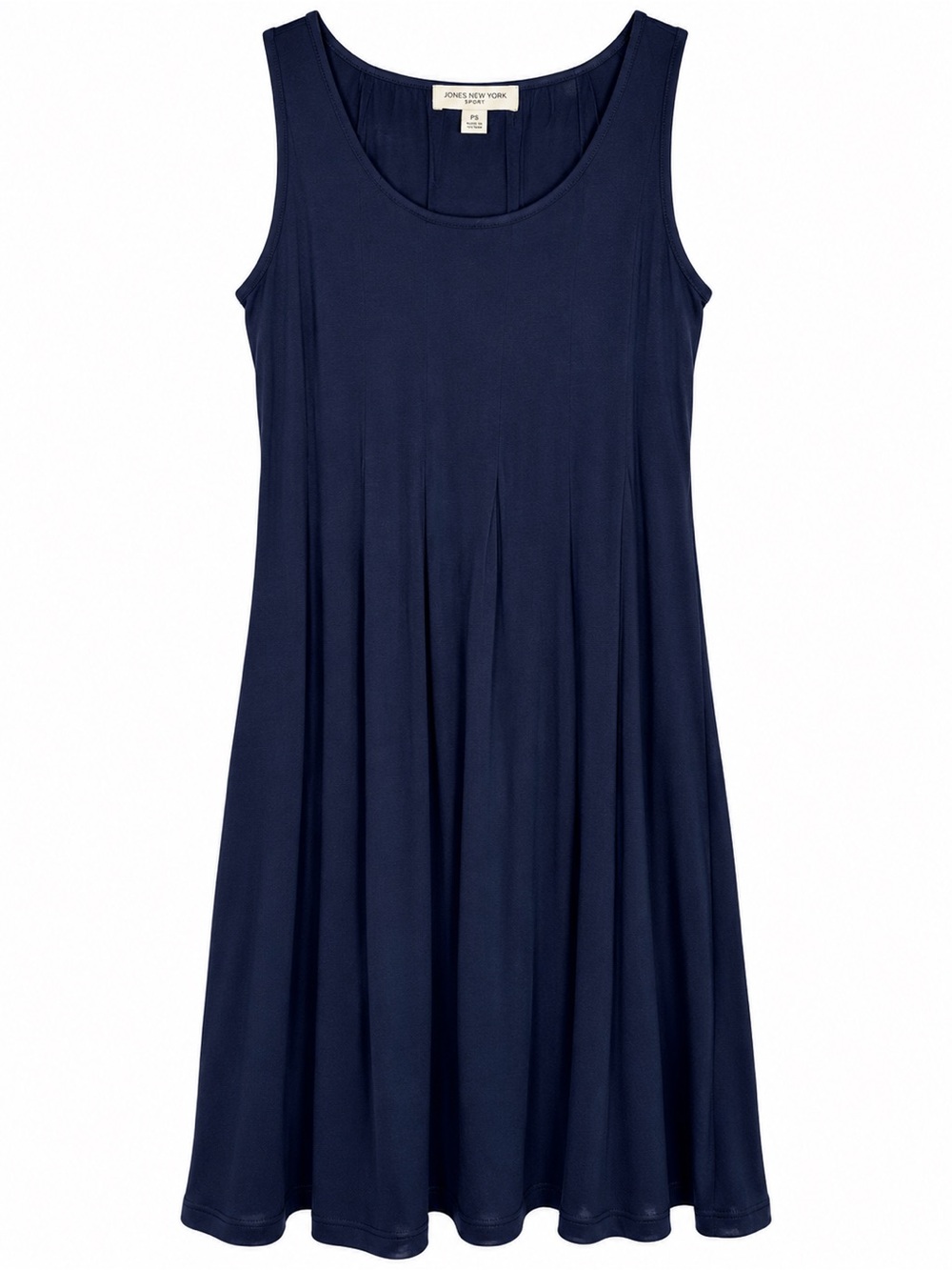 Jones New York Sport Women’s Petite Small Navy Sleeveless Knit A-Line Dress